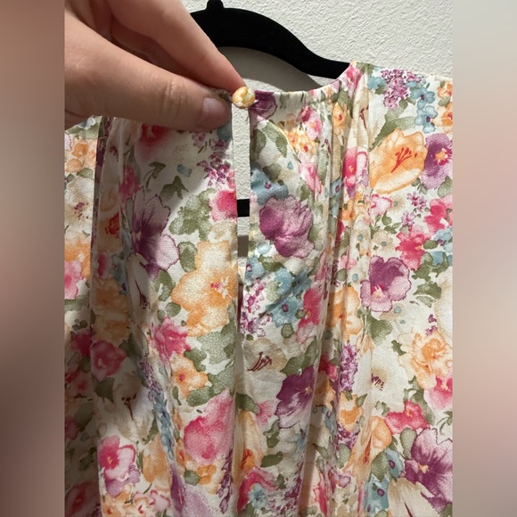 Hayden Los Angeles floral print belted tier poplin midi dress - Picture 8 of 11